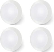 pack of 4 flush mount ceiling light fixtures, 7.5 inch diameter, dimmable, high brightness 💡 950lm, 15w (90w equivalent), warm white 3000k, white finish, ultra-thin led disk light, etl fcc listed логотип
