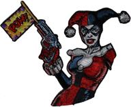 🃏 dc comics batman harley quinn pow patch, 3" - c&d visionary patch logo