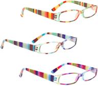 3-pack of reading glasses - compact women's readers for enhanced seo logo