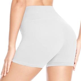 img 2 attached to 🩲 Stay Stylish & Comfy: 4 Pack High Waisted Biker Shorts for Women - Perfect for Yoga, Running & More!