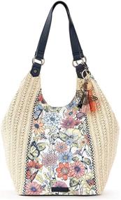 img 4 attached to Sakroots Straw Shopper Tobacco Batik Women's Handbags & Wallets