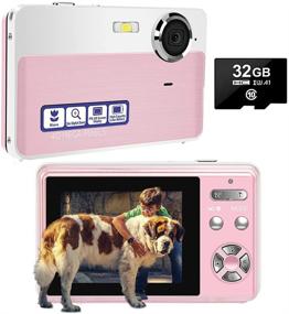 img 4 attached to 📷 40MP 1080P Pink Slim Digital Camera with Macro Function, 16X Digital Zoom, Rechargeable Pocket Travel Camera 2.4'' Compact Vintage Blogging Camera