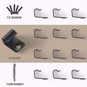 img 3 attached to 🔩 72 pcs of Stainless Steel Starter Clips for 800 SQ. FT. Decking Board - Includes 72 Clips, 72 Screws, and 1 Driver Bit (Black)