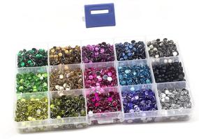 img 2 attached to 💎 Set #1: Summer-Ray 5mm Rhinestones - Assorted Colors in Convenient Storage Box