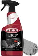 weiman cook top daily cleaner - 22 🧼 ounce - microfiber cloth for glass ceramic & induction stovetop logo