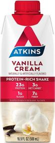 img 3 attached to 🥤 Atkins Meal Size Vanilla Cream Protein-Rich Shake: Keto-Friendly, Gluten-Free, 12 Shakes (16.9 Fl Oz) – Packed with High-Quality Protein