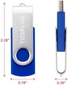 img 2 attached to TOSPLUS 3 пакета 32 ГБ USB 2.0 флэш-накопителя - черный/синий/красный USB-накопители для легкого передачи данных