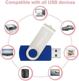 img 3 attached to TOSPLUS 3 пакета 32 ГБ USB 2.0 флэш-накопителя - черный/синий/красный USB-накопители для легкого передачи данных