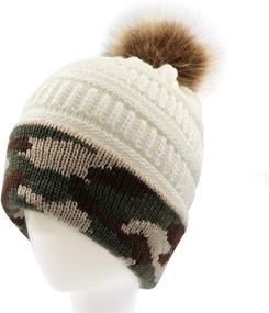 img 3 attached to Kingbabe Winter Pompom Beanies Slouchy Outdoor Recreation and Hiking & Outdoor Recreation Clothing