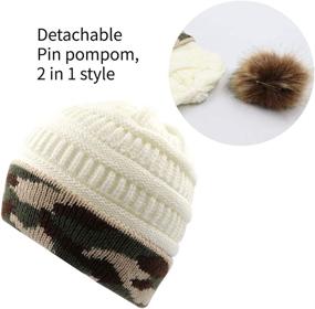 img 2 attached to Kingbabe Winter Pompom Beanies Slouchy Outdoor Recreation and Hiking & Outdoor Recreation Clothing