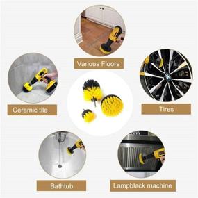 img 3 attached to 🛠️ Powerful 12-Piece Drill Brush Attachment Set for Efficient Bathroom, Kitchen, Car, and Floor Cleaning