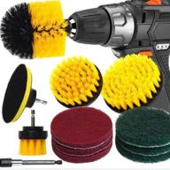 🛠️ powerful 12-piece drill brush attachment set for efficient bathroom, kitchen, car, and floor cleaning logo