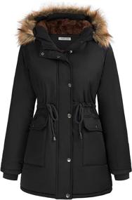 img 4 attached to Womens Winter Jackets Hooded Outwear Women's Clothing for Coats, Jackets & Vests