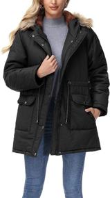 img 1 attached to Womens Winter Jackets Hooded Outwear Women's Clothing for Coats, Jackets & Vests