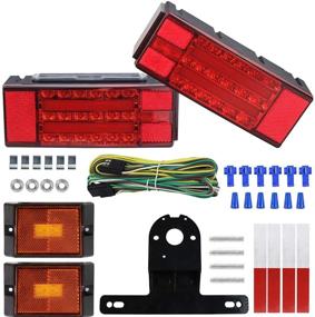 img 4 attached to 🚤 LIMICAR 2020 Submersible Trailer Light Kit: Upgrade Your Truck or Boat with IP68 Waterproof LED Low Profile Lights!