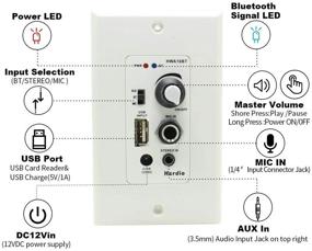 img 1 attached to 🔊 Herdio Home Audio Package: Bluetooth Amplifier Receiver System with 300Watt Wall Mount Control and In-Ceiling Passive Speakers – Ideal for Home Theater, Office, Bathroom, Kitchen, and Living Room