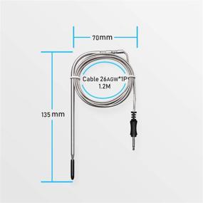 img 3 attached to Inkbird Stainless Probe Replacement for IRF-4S Wireless Waterproof Meat Thermometer (One Meat Probe) – Enhance Your Cooking Experience!