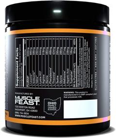 img 2 attached to 🍊 MUSCLE FEAST Vegan Essential Amino Acid Powder: Keto-Friendly, Sugar-Free Post Workout Recovery and Intra-Training Drink (300g, Tangerine)