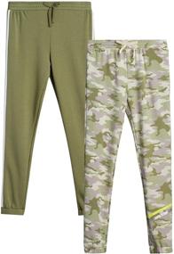 img 4 attached to WallFlower Girls Sweatpants Athletic Fleece