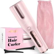 revolutionary cordless automatic hair curling iron with rechargeable battery - effortless styling, adjustable heat & timer logo