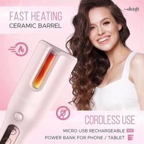 img 1 attached to Revolutionary Cordless Automatic Hair Curling Iron with Rechargeable Battery - Effortless Styling, Adjustable Heat & Timer