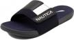 nautica athletic adjustable comfort sandal grey 9 men's shoes logo
