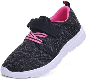 img 3 attached to KALEIDO Lightweight Breathable Sneakers BlackGrey Boys' Shoes in Sneakers