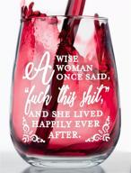 🍷 hilarious stemless wine glass - empowered women say fck this shit and thrive blissfully ever after - budget-friendly gift for women, perfect for birthdays, retirement, divorce, christmas, and mother's day under $15! logo