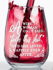 img 4 attached to 🍷 Hilarious Stemless Wine Glass - Empowered Women Say Fck This Shit and Thrive Blissfully Ever After - Budget-Friendly Gift for Women, Perfect for Birthdays, Retirement, Divorce, Christmas, and Mother's Day Under $15!