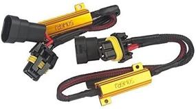 img 2 attached to 🔌 9006 50W 6 Ohm LED Lights Load Resistor Adapter for Hyper Flashing and Blinking, Canbus Error Warning Canceller for Fog Lights and Daytime Running - Pack of 2