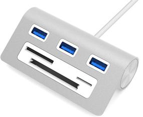 img 4 attached to 🖥️ Sabrent Premium USB 3.0 Hub with Card Reader (12" Cable) for iMac, MacBooks, Mac Mini, PC - HB-MACR