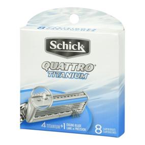 img 2 attached to 🪒 Schick Quattro Titanium Razor Blade Refills for Men - 8 Count: Superior Shaving Experience