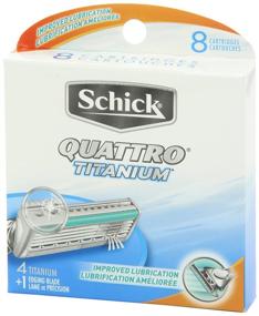 img 1 attached to 🪒 Schick Quattro Titanium Razor Blade Refills for Men - 8 Count: Superior Shaving Experience