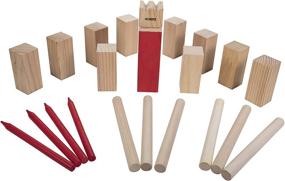 img 4 attached to 🎯 Triumph Premium Kubb Set - Complete 10 Block Set with 6 Tossing Dowels, 1 King Kubb, and 4 Corner Pegs