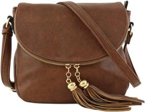 img 3 attached to 👜 Flap Crossbody Bag with Tassel Accent for Women - Handbags & Wallets in Crossbody Bags