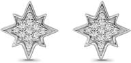 sterling silver diamond earrings women logo