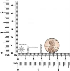 img 1 attached to Женские серьги с бриллиантами из стерлингового серебра