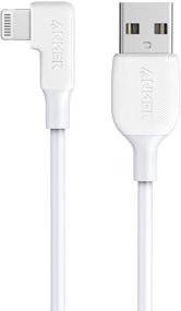 img 4 attached to 🔌 Anker USB-A to 90 Degree Lightning Cable (3 ft), MFi Certified, Compatible for iPhone SE / 11 Pro/X/XS/XR / 8 Plus/AirPods Pro, iPad 8, iPod Touch, and More - White