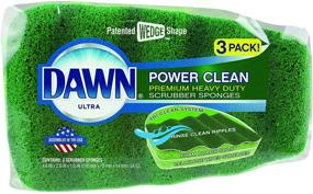 img 4 attached to 🧽 Dawn Power Clean Scrubber Sponge, Pack of 3, Green