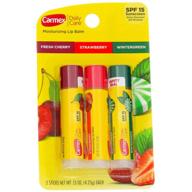 carmex daily care variety pack with spf15 - set of 4 packs, each containing 3 sticks logo