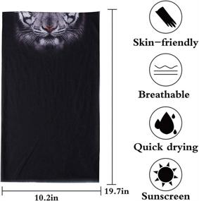 img 3 attached to 🧢 Ozaeo Sports Bandana Neck Gaiter: Multi-functional Face Mask & Sweat-absorbent Headband for Outdoor Activities