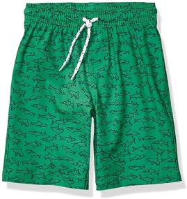 img 2 attached to 🩲 Swimwear for Boys: Amazon Essentials Trunk Green Sharks Clothing