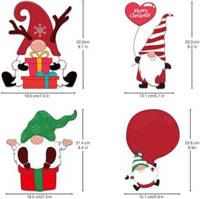 img 2 attached to 🎅 CCINEE 206PCS Christmas Gnome Window Cling, Xmas Tomte Gnome Elf Sticker Snowflake Santa Decal for Festive Holiday Decor