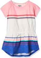 🍑 girls' clothing: peach stripe short sleeve tunic for girls logo