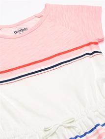 img 3 attached to 🍑 Girls' Clothing: Peach Stripe Short Sleeve Tunic for Girls