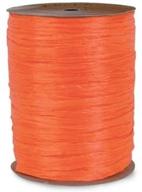 vibrant orange matte raffia ribbon - 1/4" x 100 yards: shop at paper mart! logo