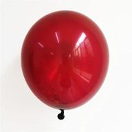 🎈 eanjia 10 inch burgundy latex balloons - 100pcs bulk pack for birthday wedding party decorations | strong round shape, easy to tie, vivid clear, real shot logo