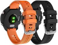 📱 notocity garmin forerunner 645/245 band - 20mm soft silicone replacement strap for vivoactive 3 music, vívomove hr, and forerunner 645/245 music smartwatch logo