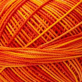 img 1 attached to 🧶 Cotton Lizbeth Cordonnet in Vibrant Orange Crush, Size 3