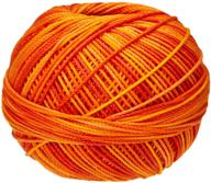 🧶 cotton lizbeth cordonnet in vibrant orange crush, size 3 logo